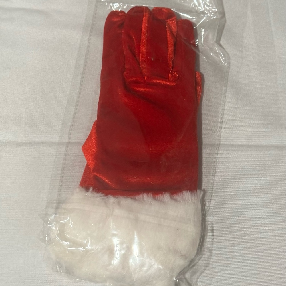 Santa Baby Holiday Jacket with removable faux fur collar (+Santa baby gloves) - Picture 6 of 6